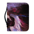 Dark Pink Horse Painting Print Leather Bible Cover