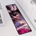 Dark Pink Horse Painting Print Long Kitchen Mat