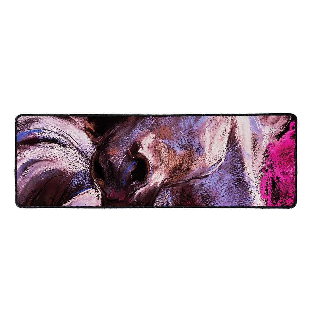 Dark Pink Horse Painting Print Long Kitchen Mat