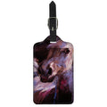 Dark Pink Horse Painting Print Luggage Tag