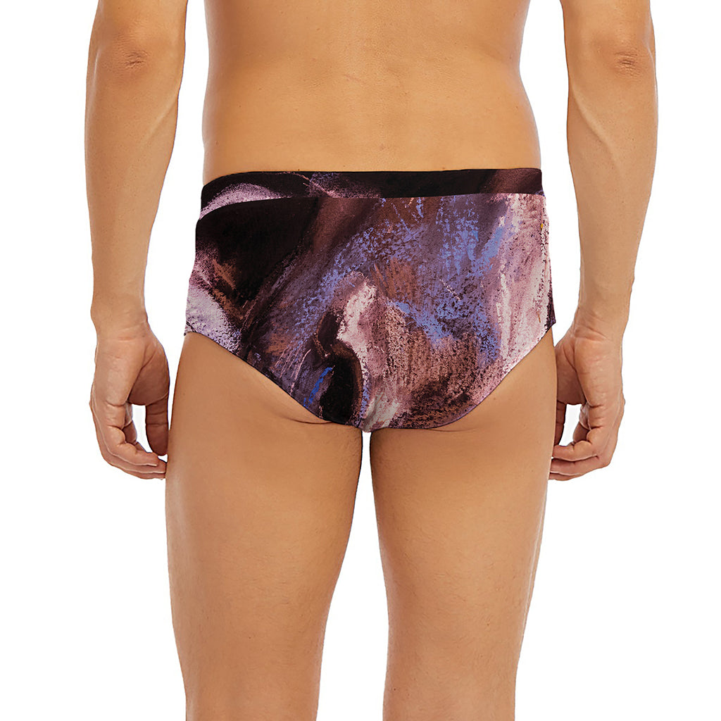 Dark Pink Horse Painting Print Men's Briefs