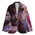 Dark Pink Horse Painting Print Men's Cotton Blazer