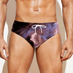 Dark Pink Horse Painting Print Men's Swim Briefs