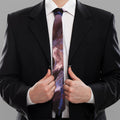 Dark Pink Horse Painting Print Necktie