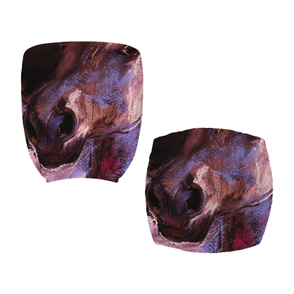 Dark Pink Horse Painting Print Office Chair Cover