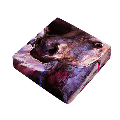 Dark Pink Horse Painting Print Outdoor Seat Cushion Cover