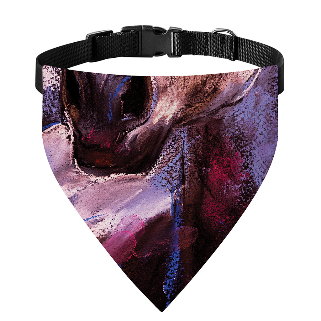 Dark Pink Horse Painting Print Over The Collar Dog Bandana