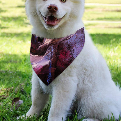Dark Pink Horse Painting Print Over The Collar Dog Bandana