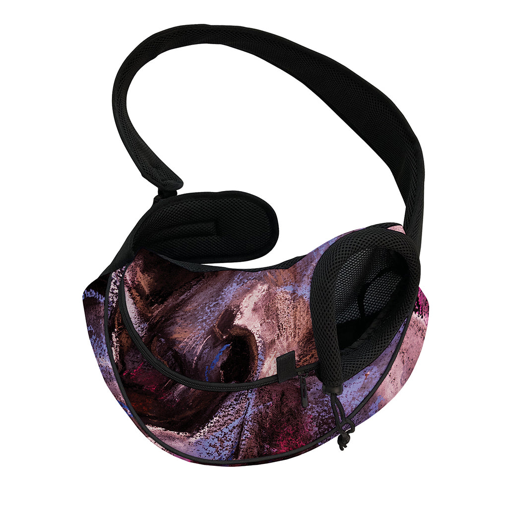 Dark Pink Horse Painting Print Pet Sling Carrier
