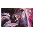 Dark Pink Horse Painting Print Polyester Doormat