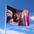 Dark Pink Horse Painting Print Polyester Flag