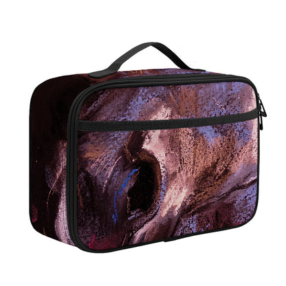 Dark Pink Horse Painting Print Portable Lunch Bag