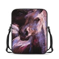 Dark Pink Horse Painting Print Rectangular Crossbody Bag
