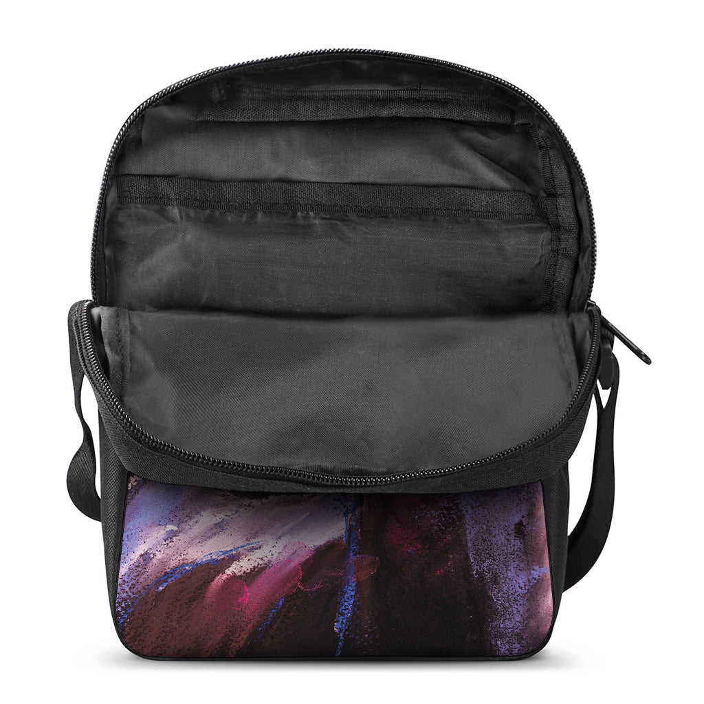 Dark Pink Horse Painting Print Rectangular Crossbody Bag