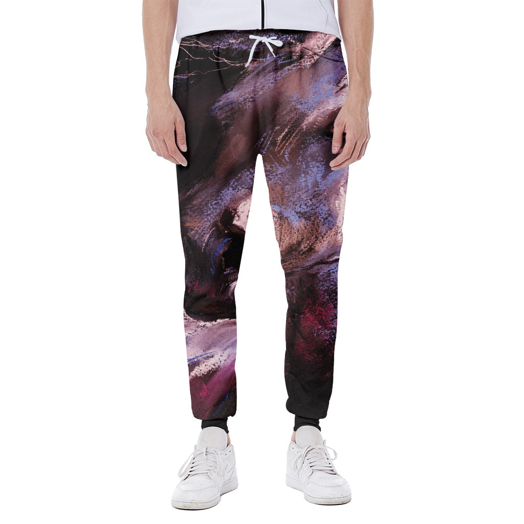 Dark Pink Horse Painting Print Scuba Joggers