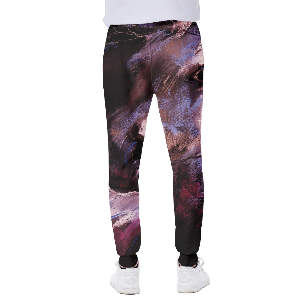 Dark Pink Horse Painting Print Scuba Joggers