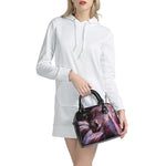 Dark Pink Horse Painting Print Shoulder Handbag