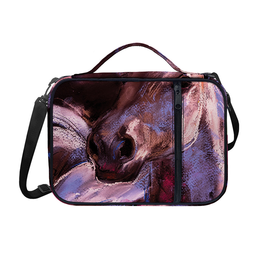 Dark Pink Horse Painting Print Shoulder Strap Bible Bag
