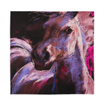 Dark Pink Horse Painting Print Silk Bandana