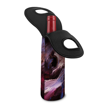 Dark Pink Horse Painting Print Single Neoprene Wine Tote