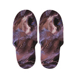 Dark Pink Horse Painting Print Slippers