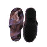 Dark Pink Horse Painting Print Slippers