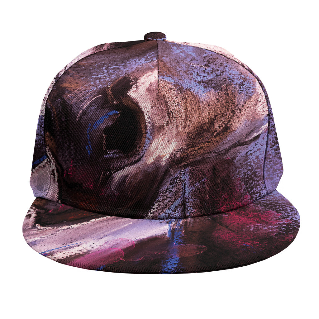 Dark Pink Horse Painting Print Snapback Cap