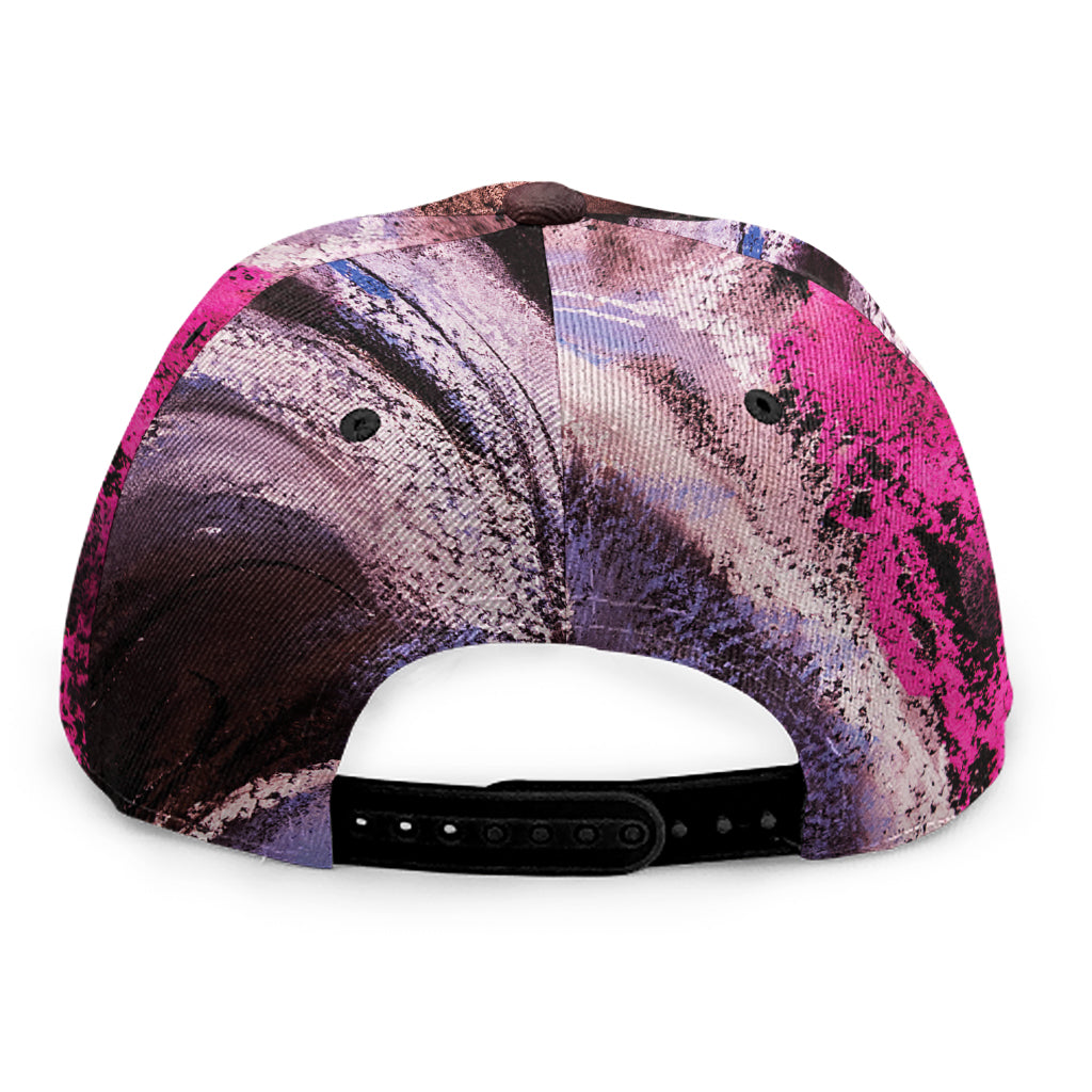 Dark Pink Horse Painting Print Snapback Cap