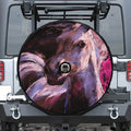 Dark Pink Horse Painting Print Tire Cover With Camera Hole