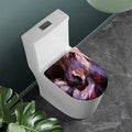 Dark Pink Horse Painting Print Toilet Lid Cover