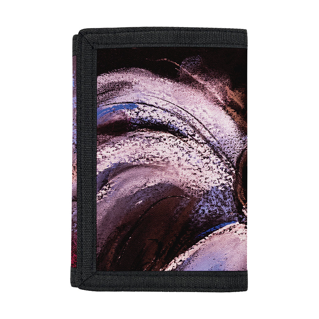 Dark Pink Horse Painting Print Trifold Wallet