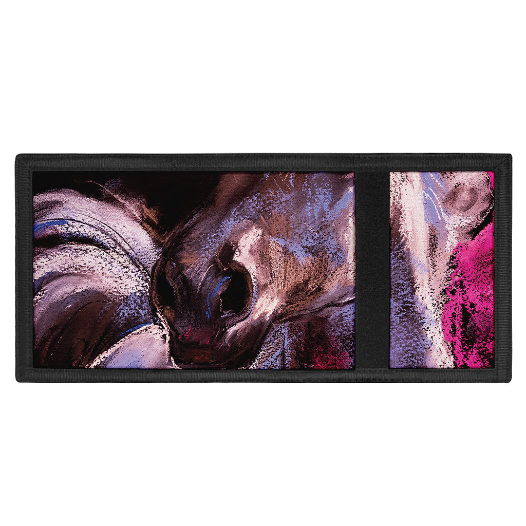Dark Pink Horse Painting Print Trifold Wallet
