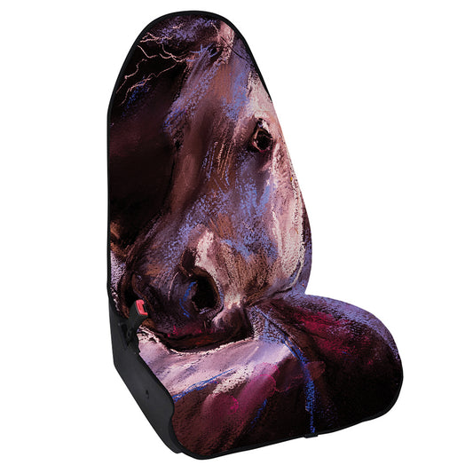 Dark Pink Horse Painting Print Waterproof Car Seat Cover