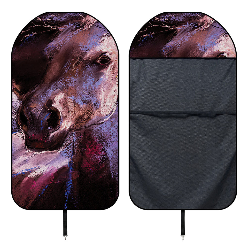 Dark Pink Horse Painting Print Waterproof Car Seat Cover