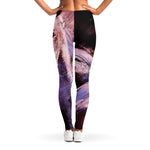 Dark Pink Horse Painting Print Women's Leggings