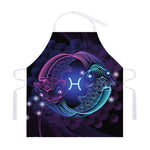 Dark Pisces Zodiac Sign Print Adjustable Apron