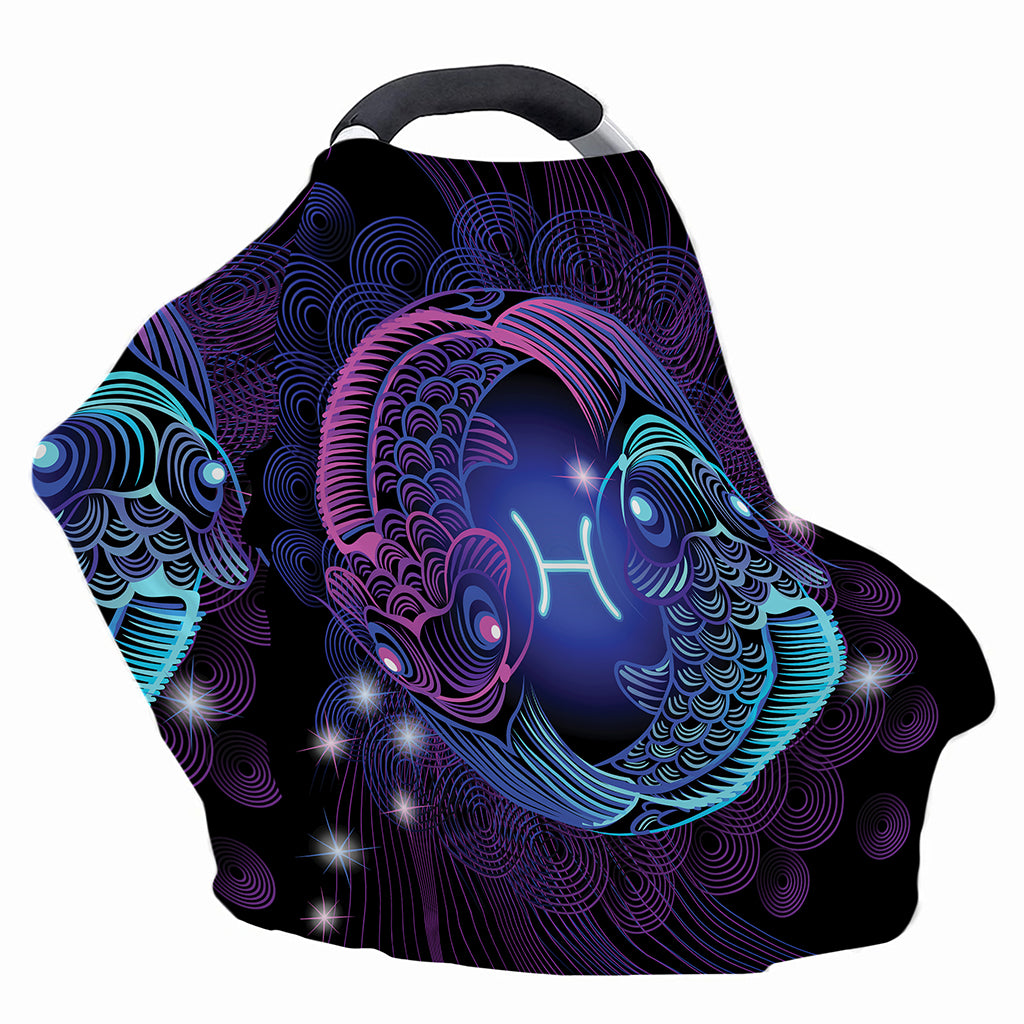 Dark Pisces Zodiac Sign Print Baby Seat Cover