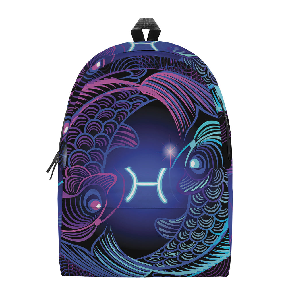 Dark Pisces Zodiac Sign Print Backpack