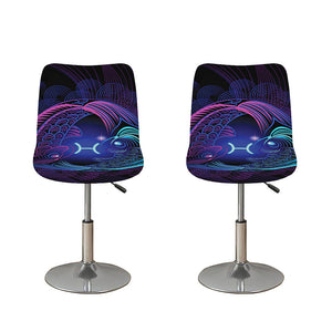 Dark Pisces Zodiac Sign Print Bar Stool Covers