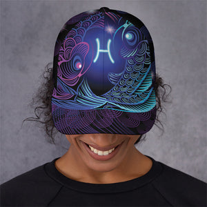 Dark Pisces Zodiac Sign Print Baseball Cap