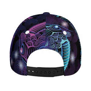 Dark Pisces Zodiac Sign Print Baseball Cap