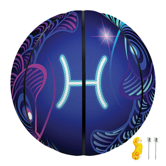 Dark Pisces Zodiac Sign Print Basketball