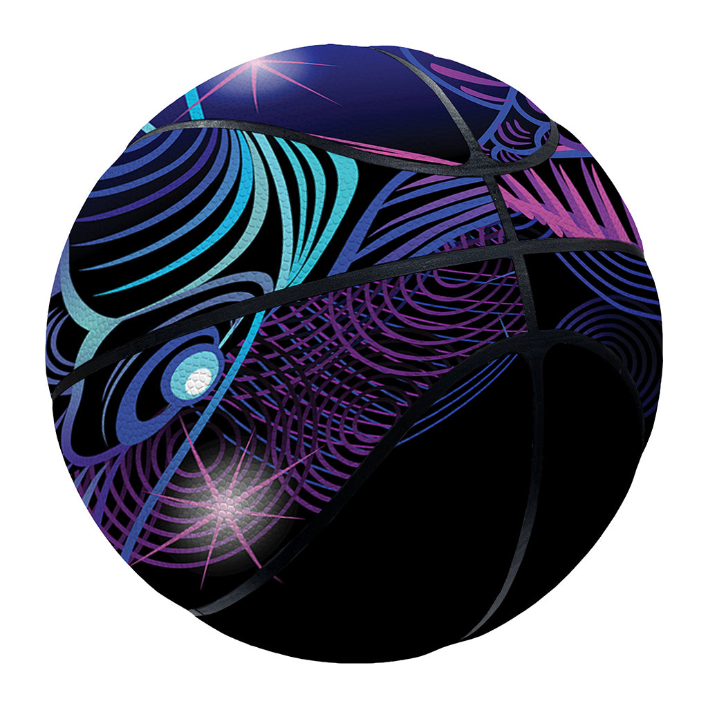 Dark Pisces Zodiac Sign Print Basketball