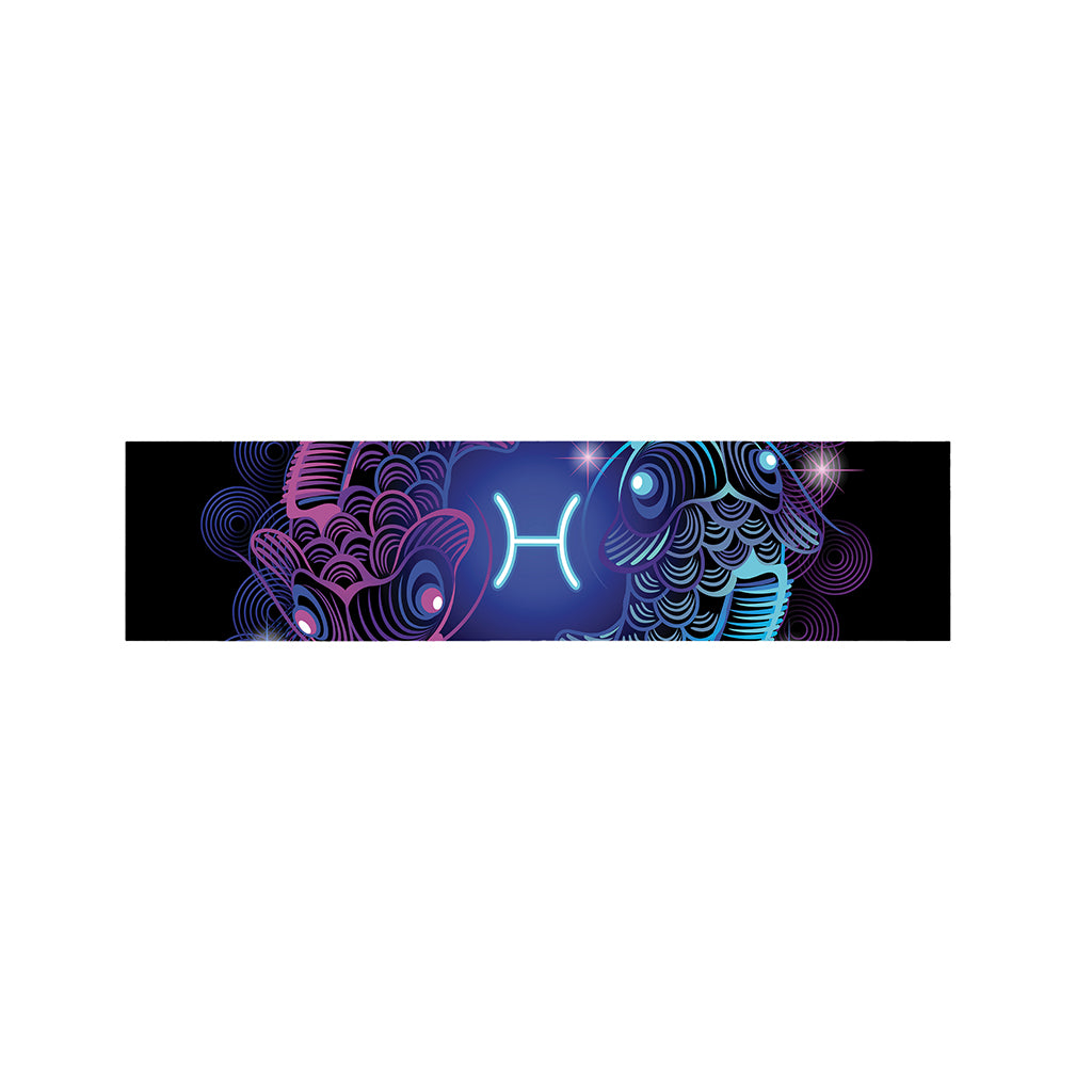 Dark Pisces Zodiac Sign Print Bed Runner