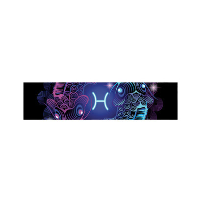 Dark Pisces Zodiac Sign Print Bed Runner