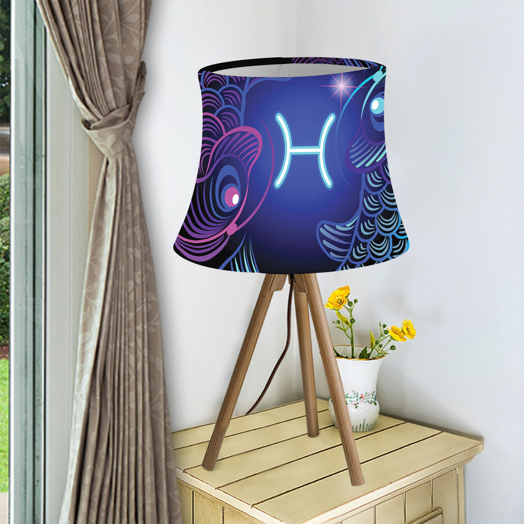 Dark Pisces Zodiac Sign Print Bell Lamp Shade