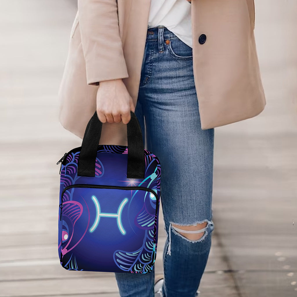 Dark Pisces Zodiac Sign Print Bible Tote Bag