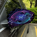 Dark Pisces Zodiac Sign Print Car Side Mirror Covers