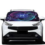 Dark Pisces Zodiac Sign Print Car Windshield Snow Cover