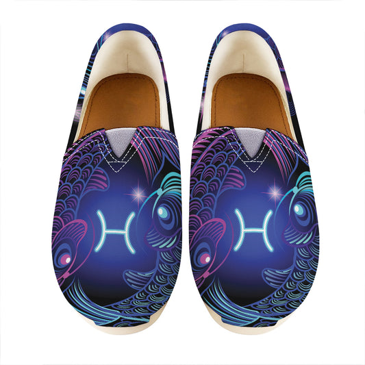 Dark Pisces Zodiac Sign Print Casual Shoes